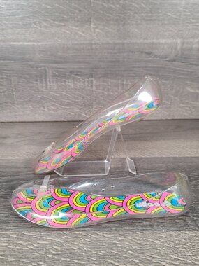 Vintage Groove Clear Plastic Jelly Flats Women's Size 7